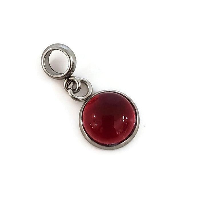 Breloque permanente pour bracelet - verre neuf - plusieurs couleurs - Bijoux Le fil d'Ariane