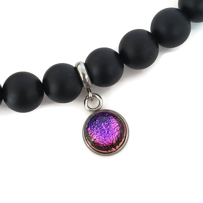 Breloque permanente pour bracelet - verre neuf - plusieurs couleurs - Bijoux Le fil d'Ariane