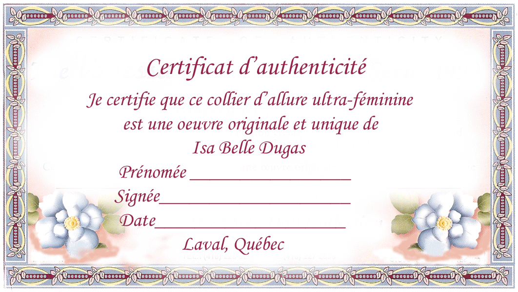 Collier de perles isabelle