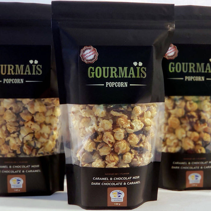 Popcorn caramel & chocolat noir