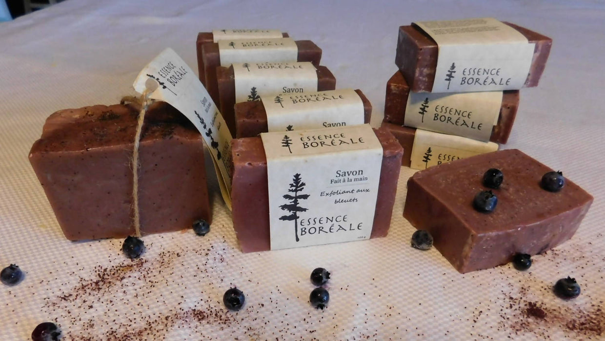 Savon exfoliant aux bleuets