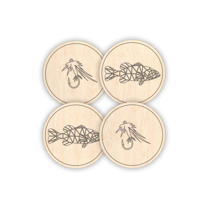 Set dessous de verre - le pêcheur