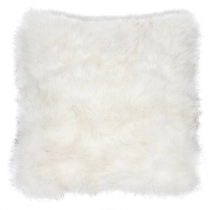 Oreiller européen fausse fourrure crème polar