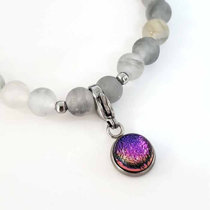 Duo boucles d'oreille et bracelet - verre neuf - plusieurs couleurs - Bijoux Le fil d'Ariane