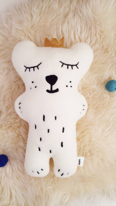 Peluche ours, doudou ours, doudou naissance, cadeau de naissance, ours polaire, the butter flying, doudou animal- doudou bebe-ours peluche