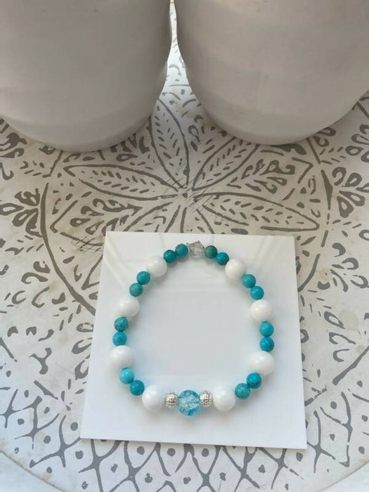 Bracelet de magnésite turquoise