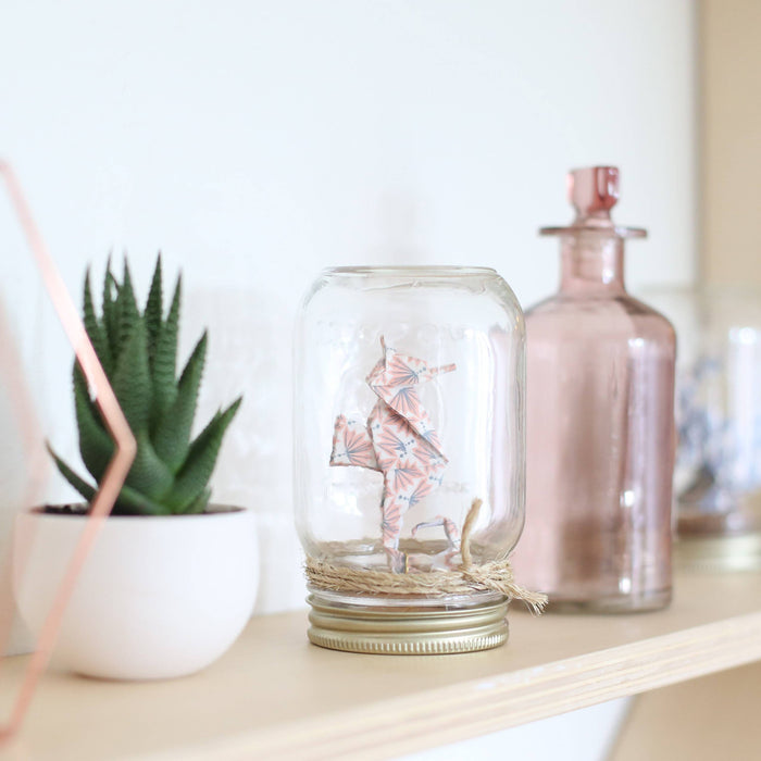 Bocal origami - hippocampe