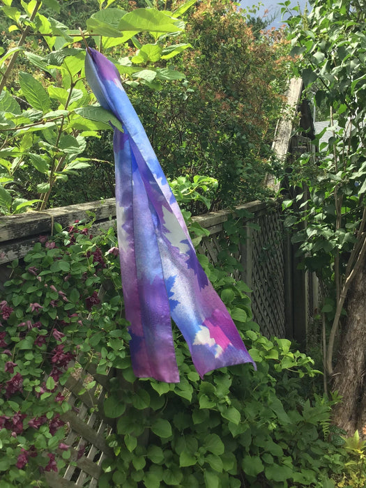 Écharpe de soie érable violet
