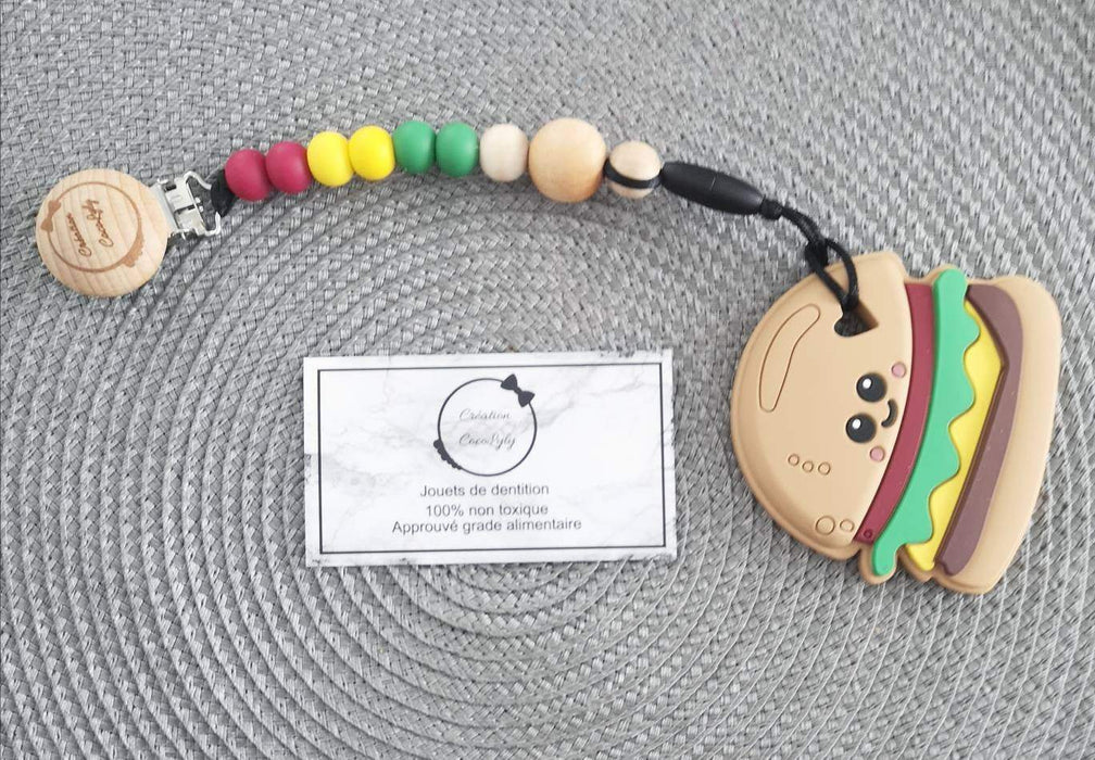 Duo attache suce et jouet humberger