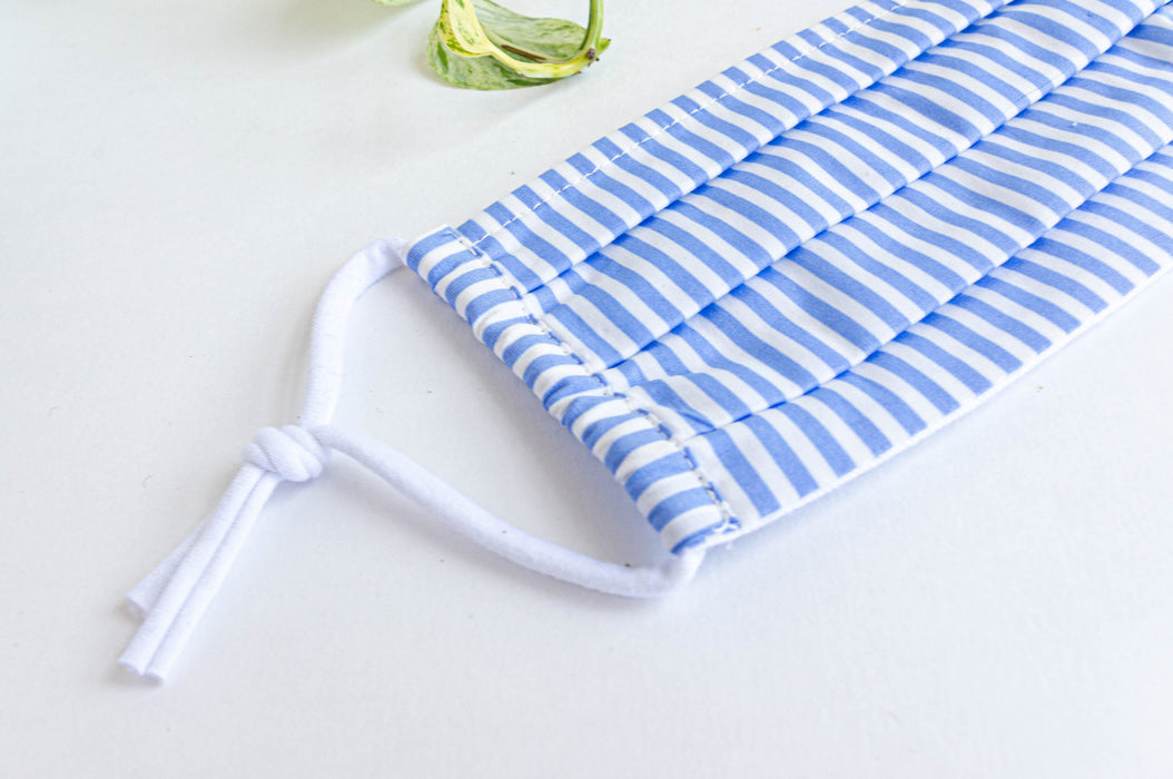 Masque en tissu - denim & rayures