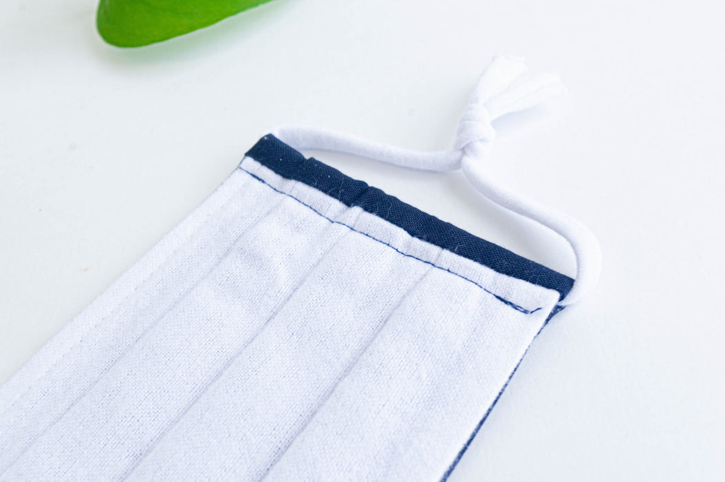 Masque en tissu - denim & rayures