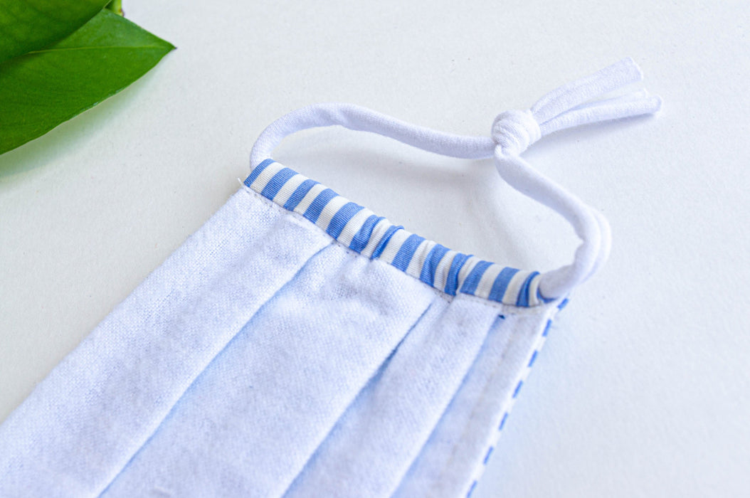 Masque en tissu - denim & rayures