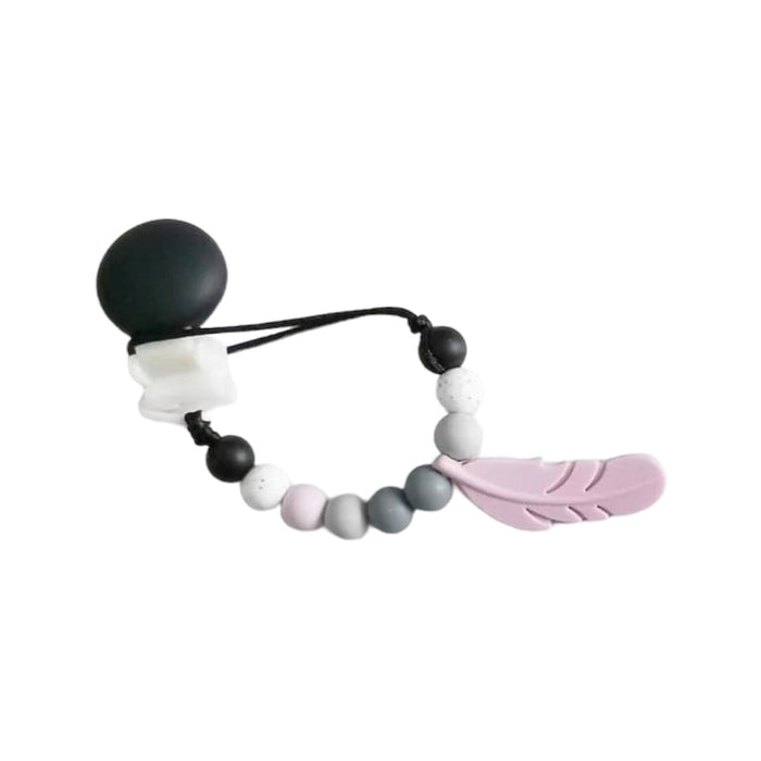 Attache suce plume lila