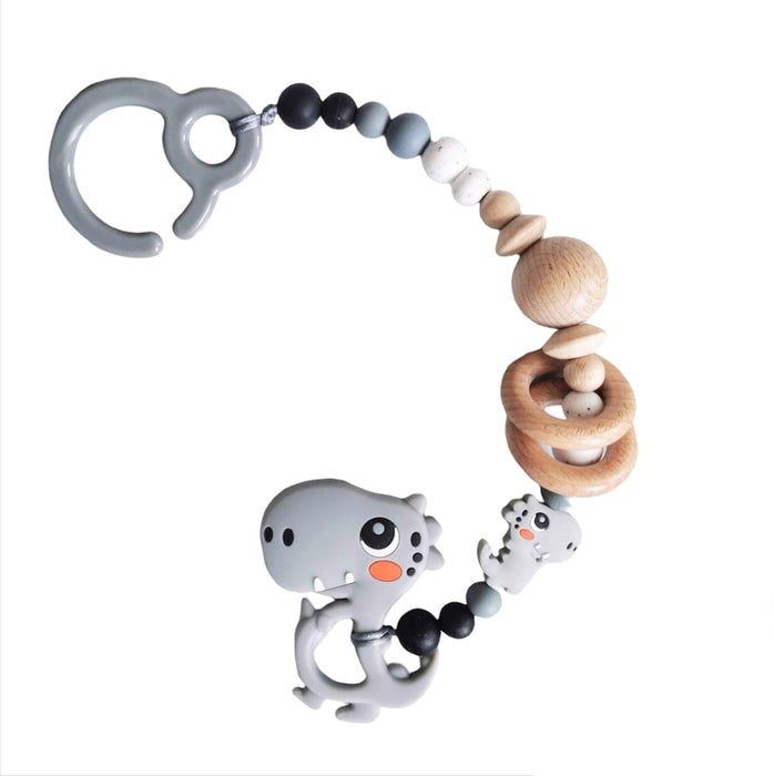 Attache jouet original dino gris