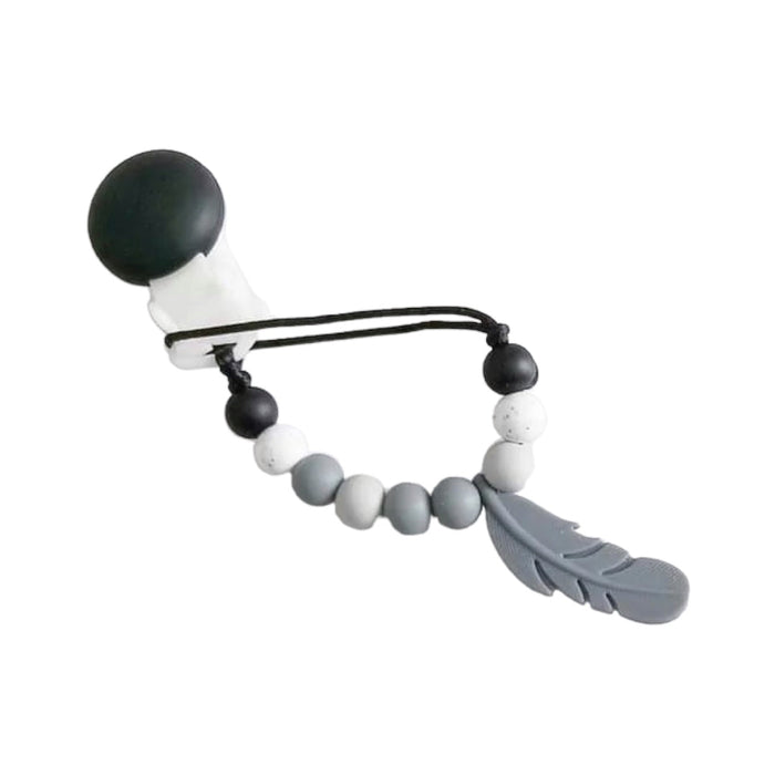 Attache suce plume gris