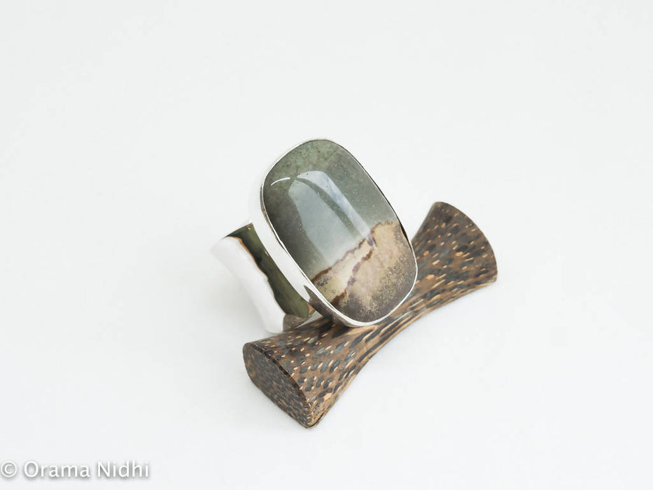 Bague agate et argent