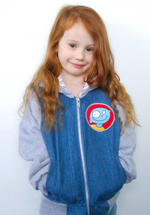 Manteau sacha / rayé bleu