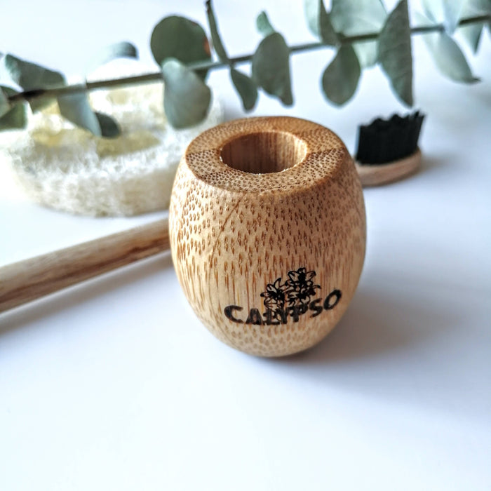 Ensemble brosse à dent et support en bambou - ecofriendly kit of toothbrush and bamboo holder