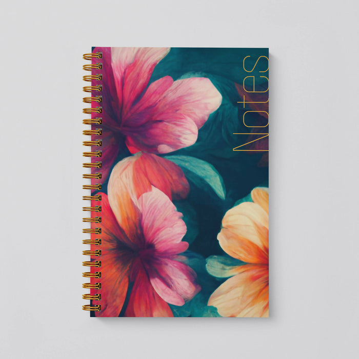 Cahier ligné | grandes fleurs