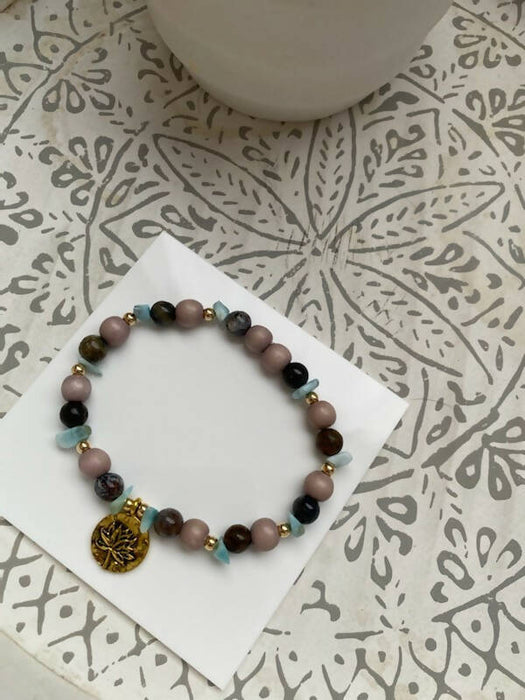 Bracelet de pietersite et larimar