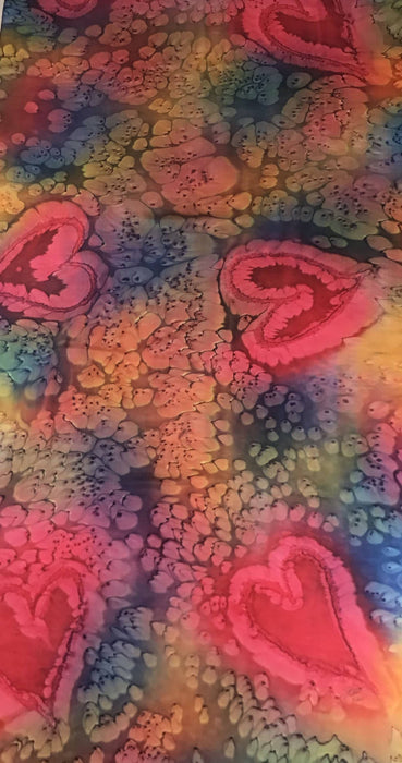 Paréo de soie coeur chaud