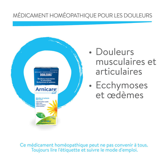 Arnicare gel soulage les douleurs musculaires et articulaires et soigne les bleus et les bosses
