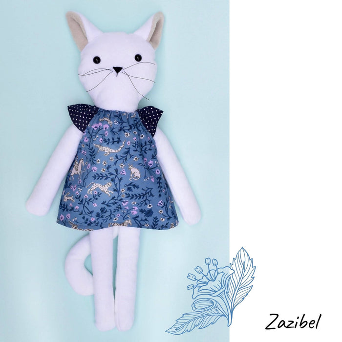 Chat, poupée de chiffon