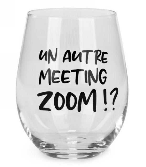 Verre à vin sans pied un autre meeting zoom