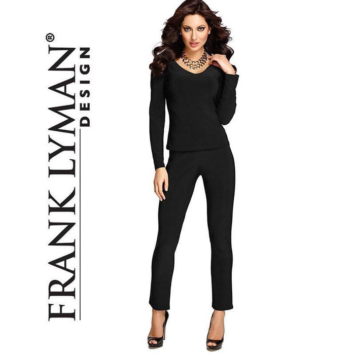 Pantalon noir élancé habillé de frank lyman design