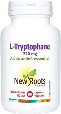 L-Tryptophan 220 mg -New Roots Herbal -Gagné en Santé