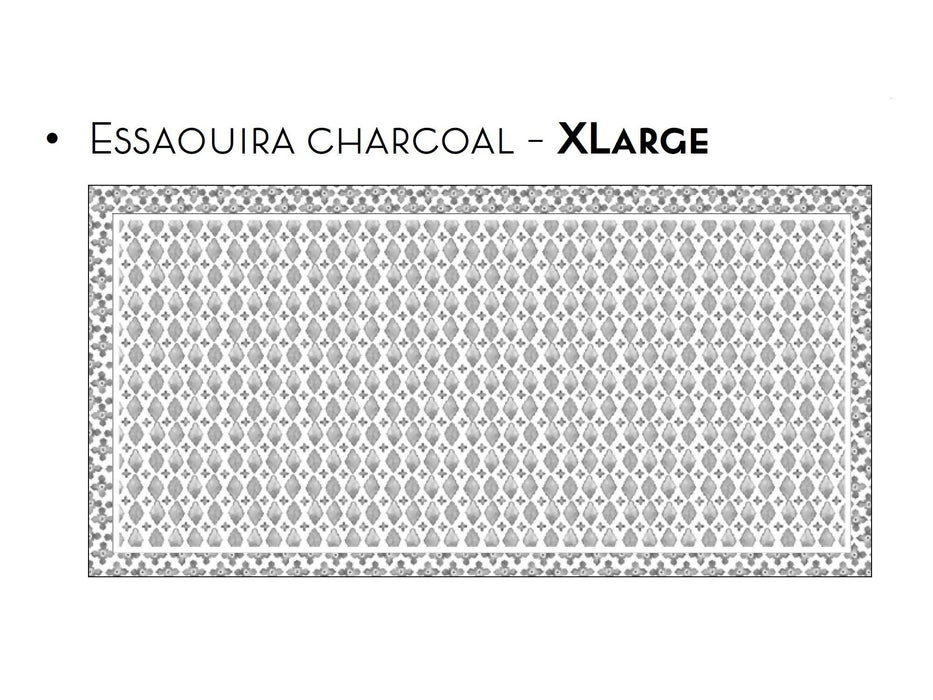 Tapis de vinyle - essaouira charcoal extra large - vinyl carpets