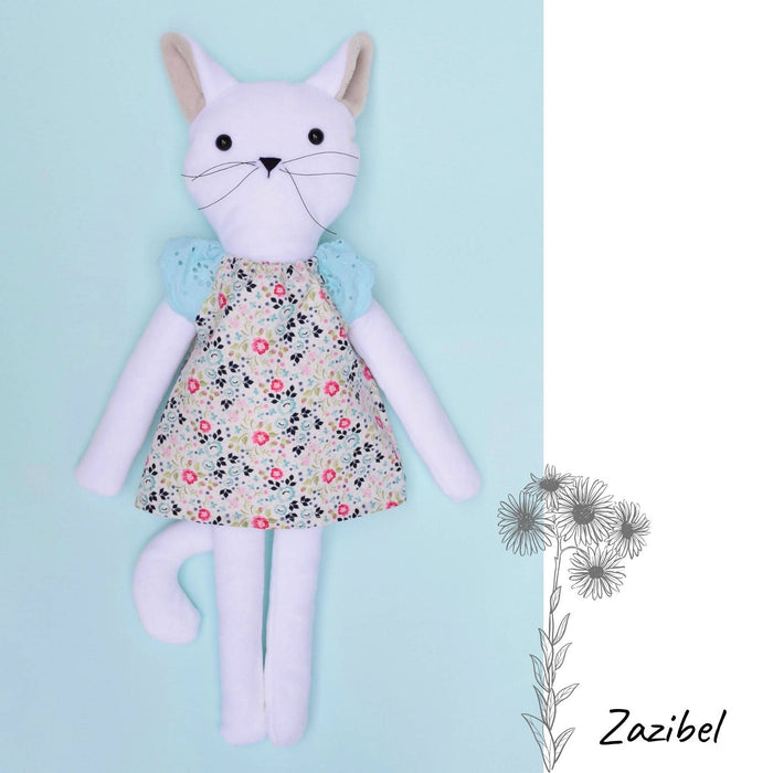 Chat, poupée de chiffon