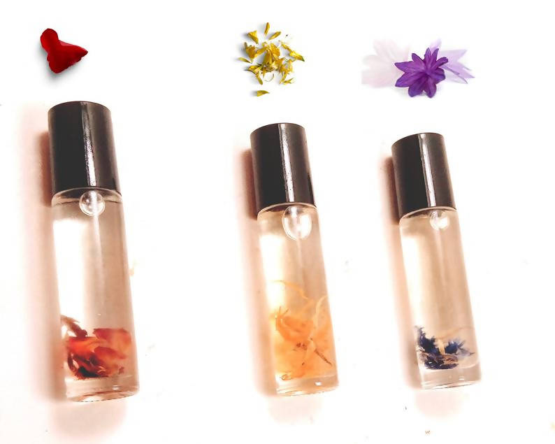 Parfum naturel, mélanges d'huiles essentielles naturelles roll-on