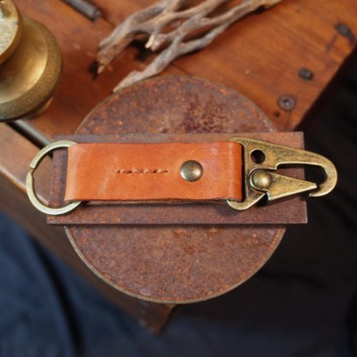 Light-brown carabiner keychain