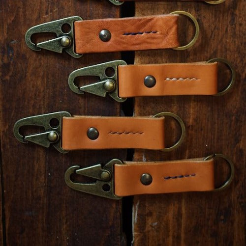 Light-brown carabiner keychain