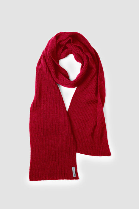 Écharpe 100% laine mérinos, rouge