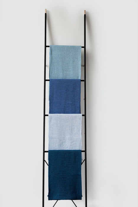 Écharpe en laine mérinos extra fine, bleu glacier