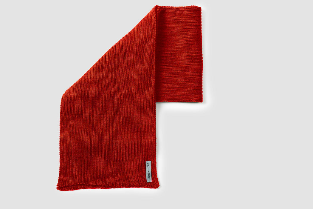 Écharpe 100% laine mérinos, rouge