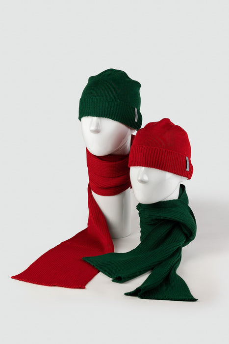 Écharpe 100% laine mérinos, vert vif