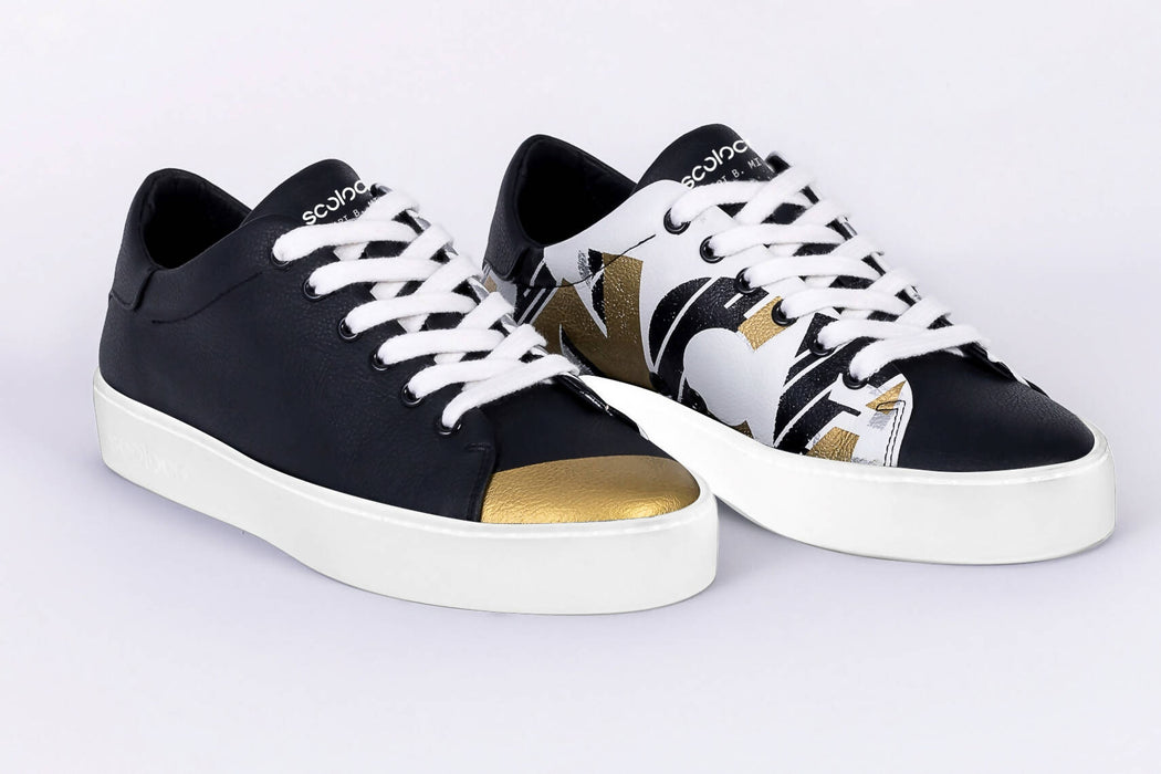 Sneakers dépareillés, véganes en "cuir" de pomme - modèle miroloco pour femmes