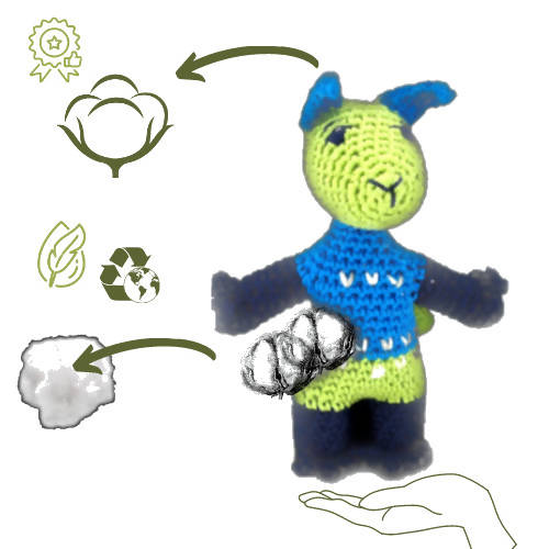 Chien en crochet de coton responsable,