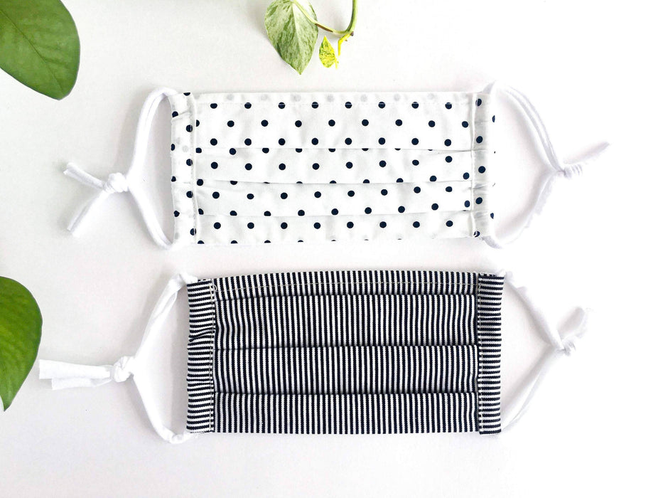 Masque en tissu - pois & rayures