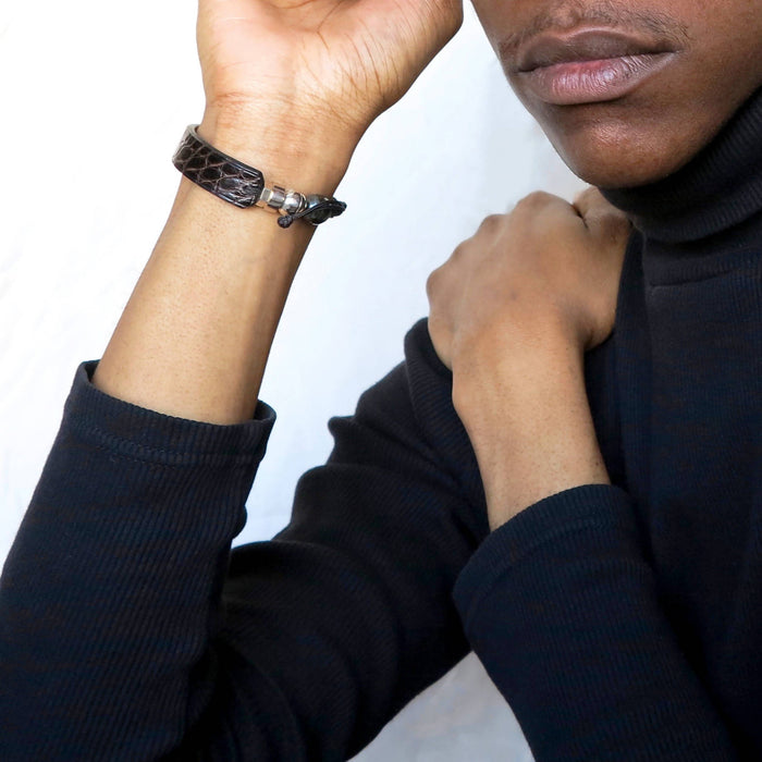 Bracelets en cuir de crocodile