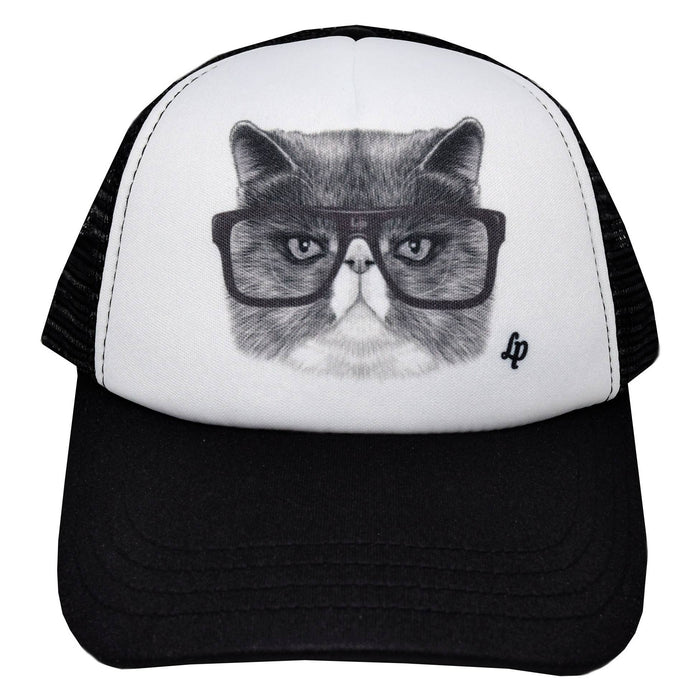 Casquette de style trucker (chat choqué)  | trucker style cap (angry cat)