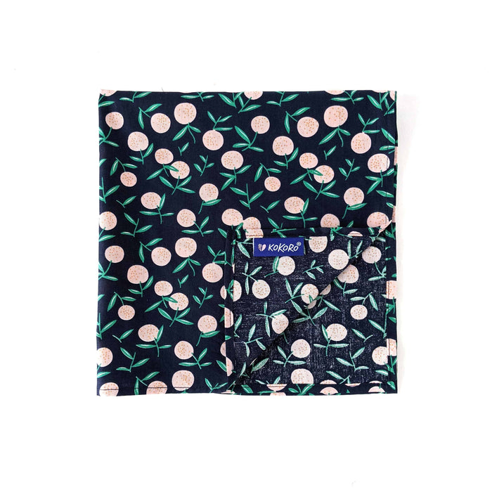 Furoshiki - emballage réutilisable - coton, bleu marin