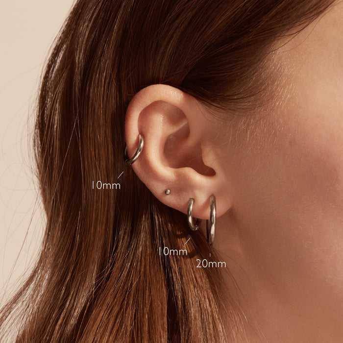 Petites boucles d'oreilles anneaux or en acier inoxydable