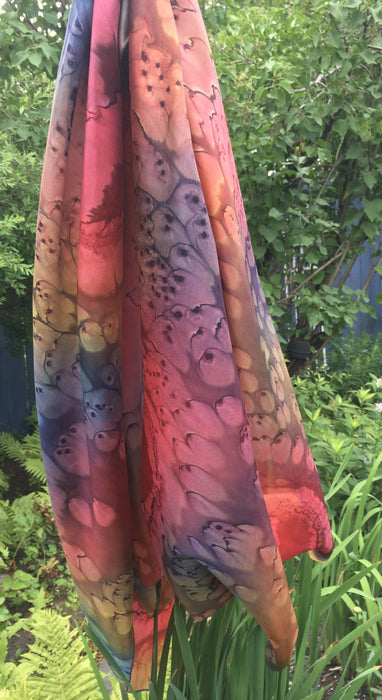 Paréo de soie coeur chaud