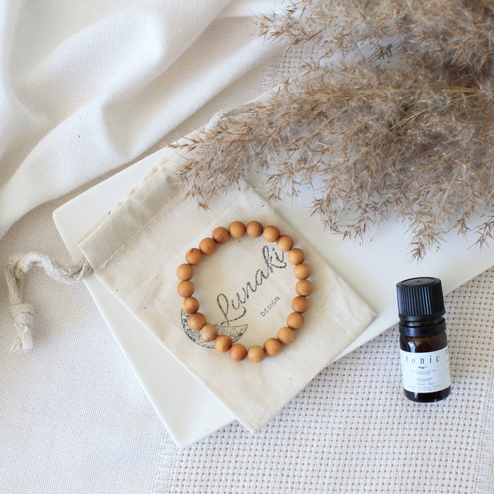 Cèdre - bracelet diffuseur d'huiles essentielles pour hommes et femmes en bois de cèdre