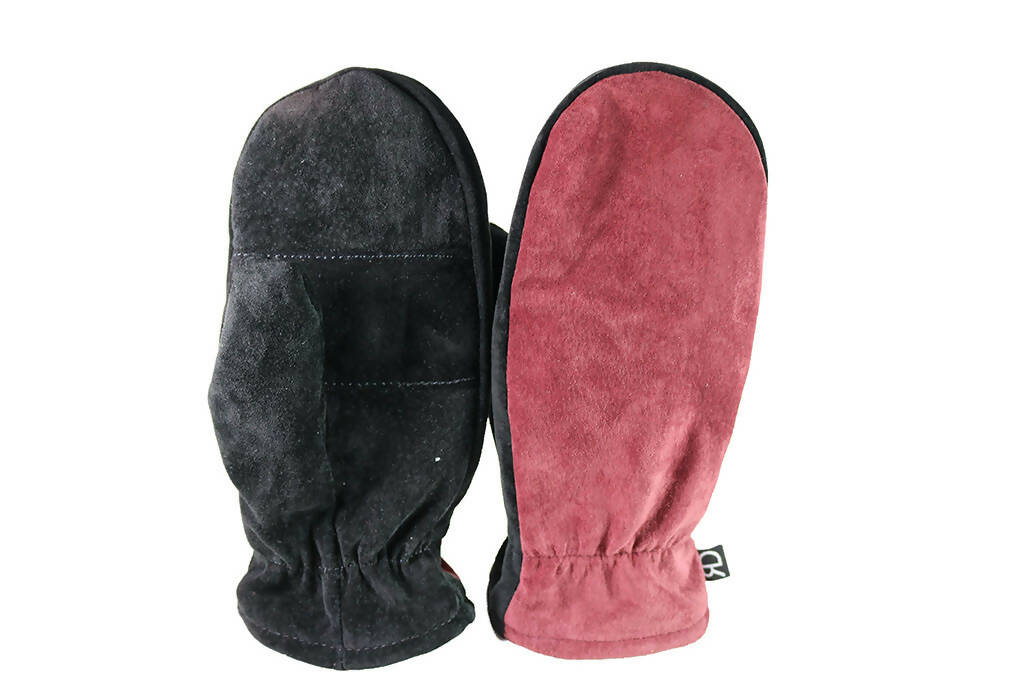 Mitaine en suède bourgogne