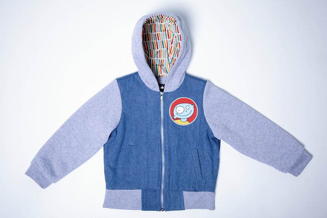 Manteau sacha / rayé orange